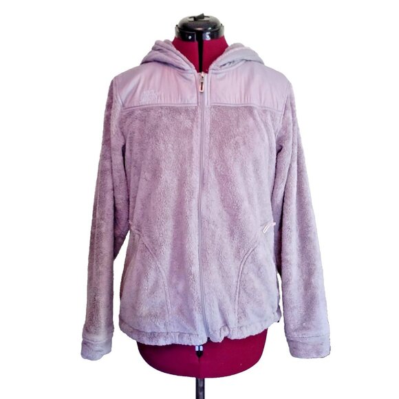 The North Face Oso Hoodie Fleece Jacket Women's M Gray Full Zip Pockets Soft - Picture 1 of 5